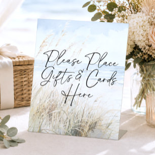 Expositor En L Regalo de Desayuno de Boda de Playa con Acuarela M