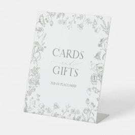 Expositor En L Regalo de ducha de novia del victoriano verde sabi