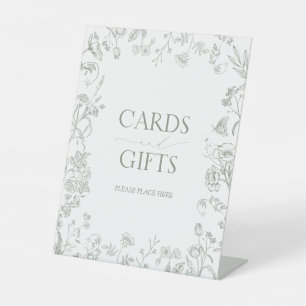Expositor En L Regalo de ducha de novia del victoriano verde sabi