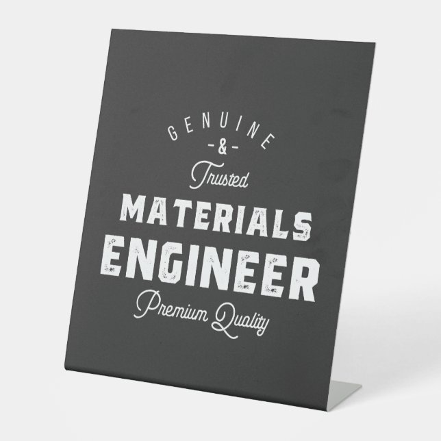 Expositor En L regalo de ingeniero de materiales (Anverso)