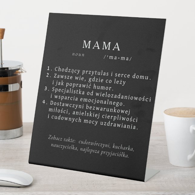Expositor En L Regalo de Mamá polaco - Definición de MAMA (In Situ)