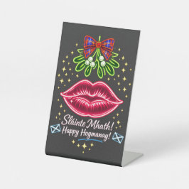 Expositor En L Regalo de neón de muérdago de Hogmanay escocés de 