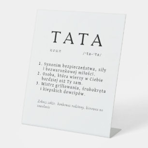 Expositor En L Regalo de papá polaco - definición de TATA