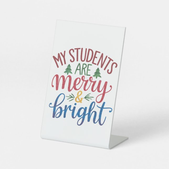 Expositor En L Regalo para maestros | Mis estudiantes son alegres (Anverso)