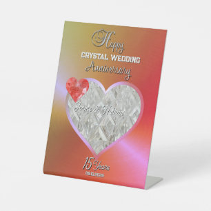 Expositor En L Regalo personalizado del décimo quinto aniversario