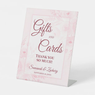 Expositor En L Regalos de Boda & Tarjetas Agradecimiento Peonías