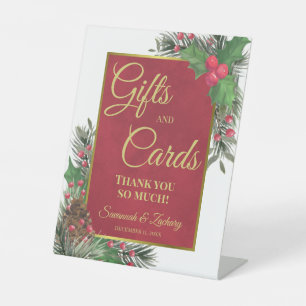Expositor En L Regalos de Boda & Tarjetas Gracias Holly & Pine