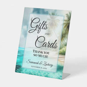 Expositor En L Regalos de Boda & Tarjetas Gracias Playa Tropical