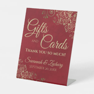Expositor En L Regalos de bodas y tarjetas Gracias a los adornos