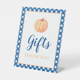 Expositor En L Regalos de cumpleaños de otoño Little Pumpkin azul