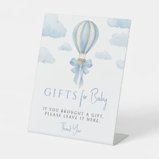 Expositor En L Regalos de globo aerostático azul lindo para letre