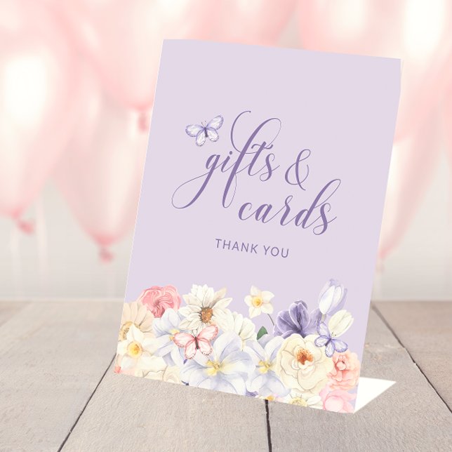 Expositor En L Regalos de mariposa Rótulo de novias (Butterfly Gifts Bridal Sign
)