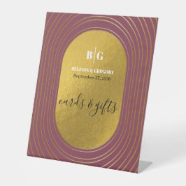 Expositor En L Regalos de Rosa de tarjetas de boda de Arco Modern