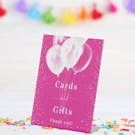 Expositor En L Regalos de tarjetas de cumpleaños de globos blanco