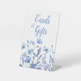 Expositor En L Regalos de tarjetas de ducha de flores azules para