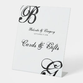 Expositor En L Regalos de tarjetas de matrimonio en monograma con