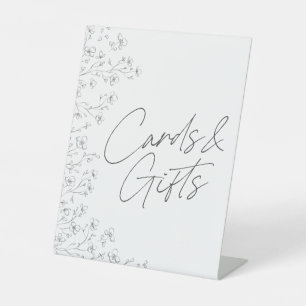 Expositor En L Regalos de tarjetas de matrimonio floral blanca mi