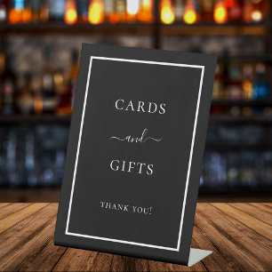 Expositor En L Regalos de tarjetas fiesta blanco negro