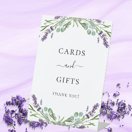 Expositor En L Regalos de tarjetas lavender violeta eucalipto flo