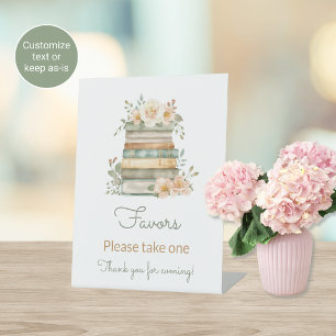 Expositor En L Regalos para Baby Shower con Letrero de Mesa Libro