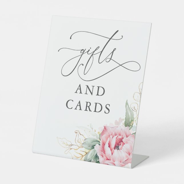 Expositor En L Regalos y cartas suculentas vegetación Floral rosa (Anverso)