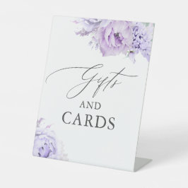 Expositor En L Regalos y tarjetas Boda violeta de flores