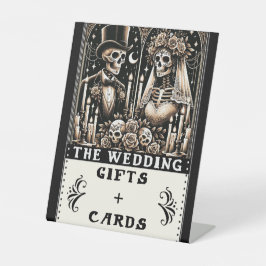 Expositor En L Regalos y Tarjetas de Boda de Esqueletos de Tarot
