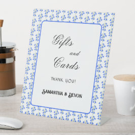 Expositor En L Regalos y Tarjetas de Boda de Flores de Campanilla