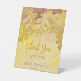 Expositor En L Regalos y tarjetas de bodas de roble de otoño