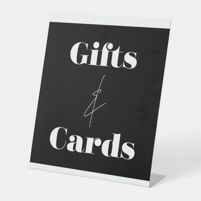 Expositor En L Regalos y Tarjetas de Cumpleaños con Letra Elegant (Anverso)
