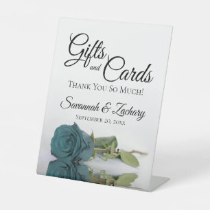Expositor En L Regalos y Tarjetas Elegante Rosa Verde azulado Gra