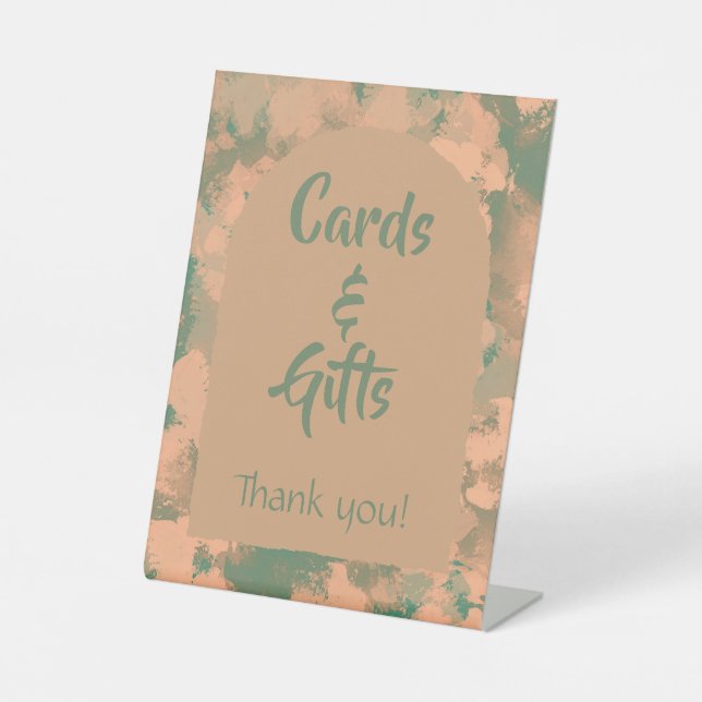 Expositor En L Regalos y tarjetas florales verdes del ejército mo (Anverso)