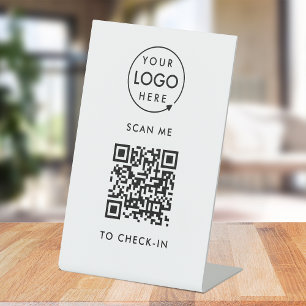 Expositor En L Registro de código QR   Imposibilidad de contacto 