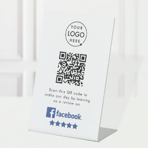 Expositor En L Reseñas de Facebook Código QR de vínculo de revi