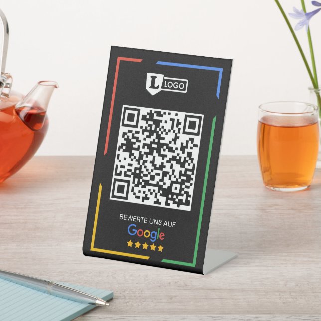 Expositor En L Reseñas de Google con código QR (In Situ)