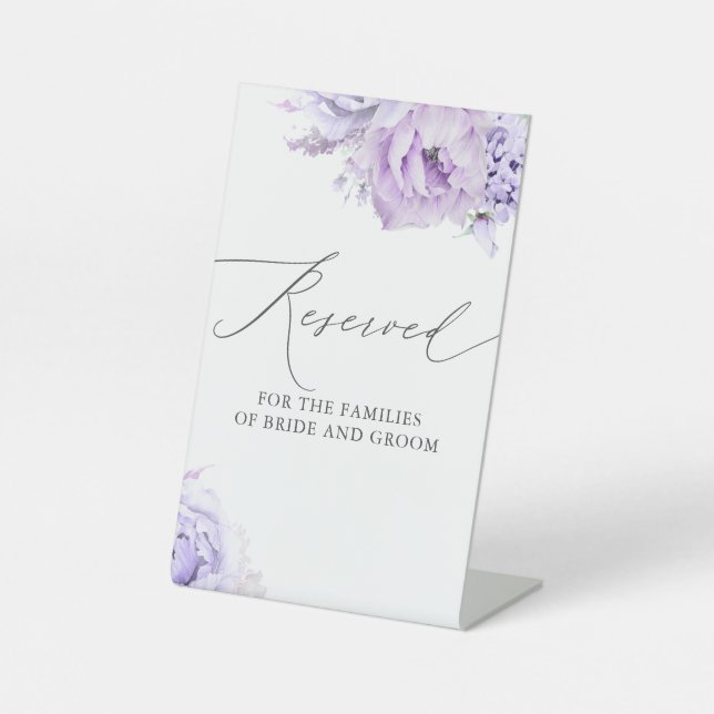 Expositor En L Reservado - Dusty Purple Floral Elegante (Anverso)
