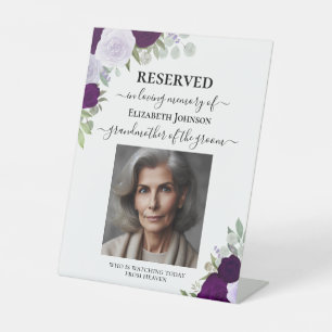 Expositor En L Reservado en memoria amorosa rosas púrpura boda