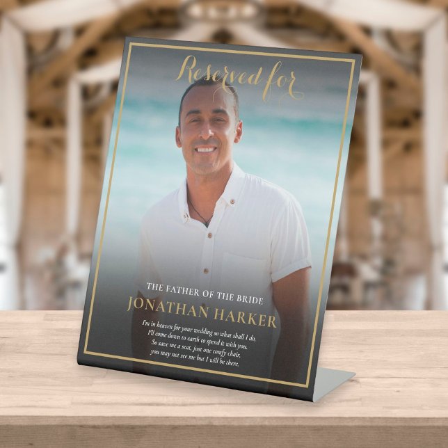 Expositor En L Reservado Guardar Un Asiento Padre De Boda De Foto (Subido por el creador)