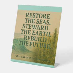Expositor En L Restablecer los mares. Manejar la Tierra. Reconstr