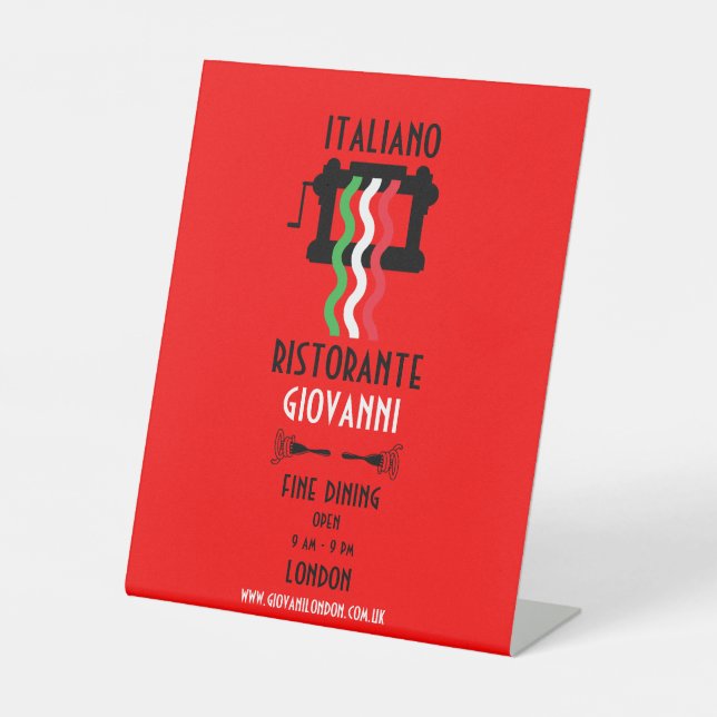 Expositor En L Restaurante italiano promocional (Anverso)