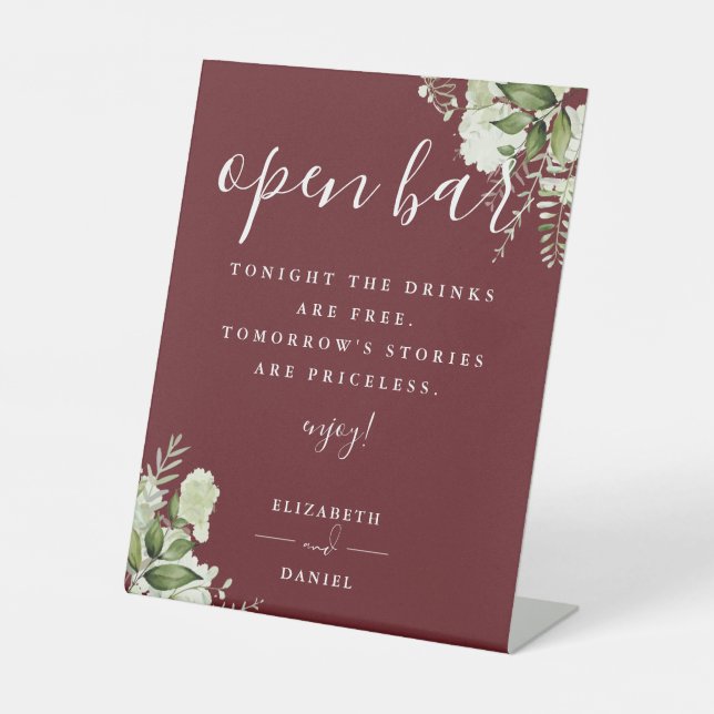 Expositor En L Restaurante Rosewood Pink Elegenne Floral Open Bar (Anverso)