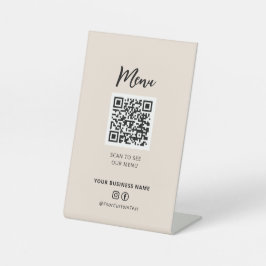 Expositor En L Restaurantes modernos Menú Código QR Rótulo de med