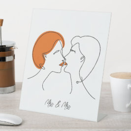 Expositor En L Resumen de besos de lesbianas: arte personalizado