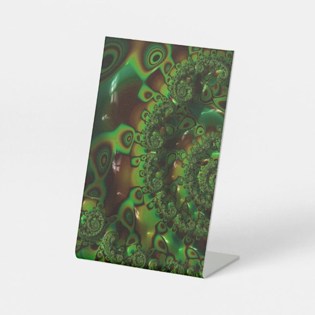 Expositor En L Resumen verde arte fractal (Anverso)