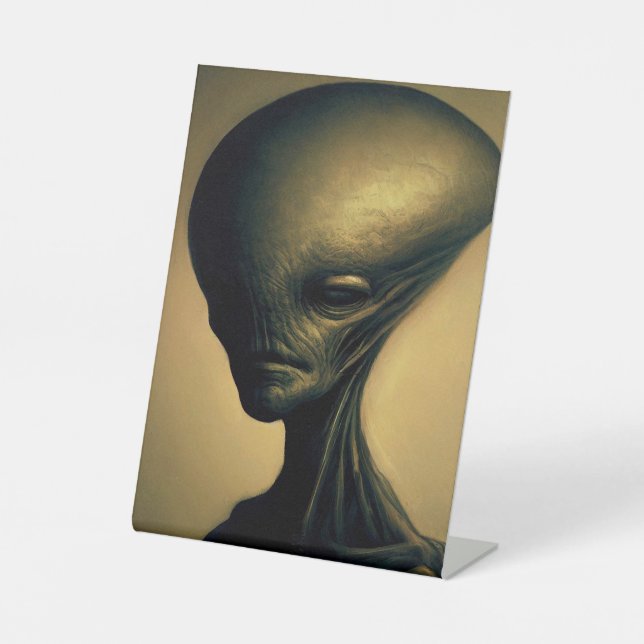 Expositor En L Retrato de Alien dibujado a mano (Anverso)