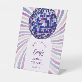 Expositor En L Retro Groovy Disco Bridal Shower Welcome