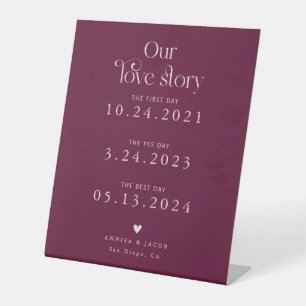 Expositor En L Retro Nuestra Historia De Amor Cranberry Boda Time