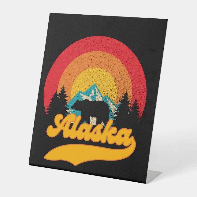 Expositor En L Retro Sunset Alaska Juneau Bear Mountains Wild (Anverso)