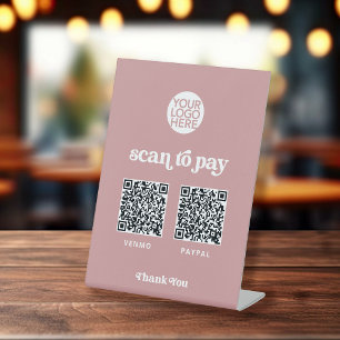 Expositor En L Retro y Boho   Dos formas de pagar el código QR es