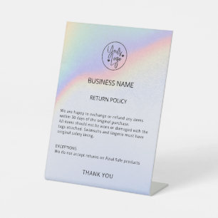 Expositor En L Return Policy Business Logo Retail Store Rainbow